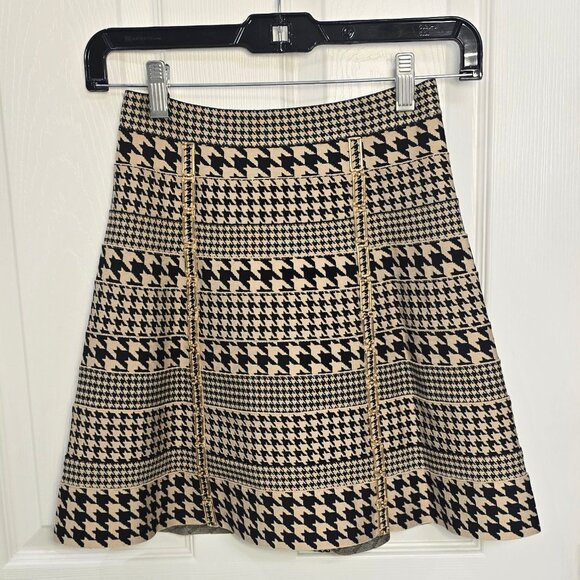 Hervé Léger High-Waisted Houndstooth Mini Skirt - Picture 4 of 11